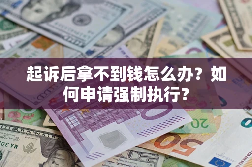 北京起诉后拿不到钱怎么办？如何申请强制执行？