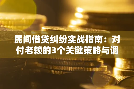 北京民间借贷纠纷实战指南：对付老赖的3个关键策略与调解盲区解析